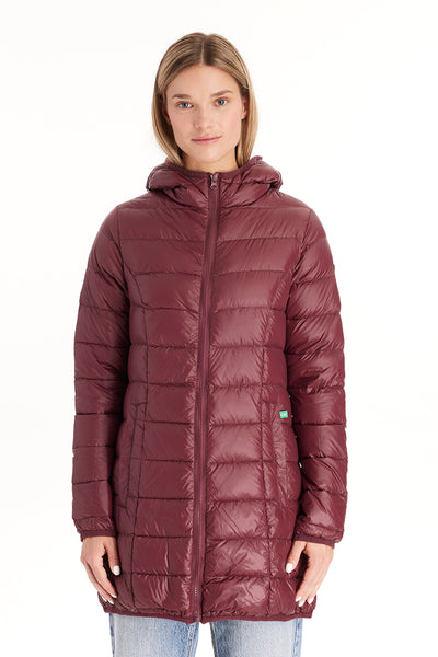 Burgundy maternity jacket with 3in1 maternity panel and removable sleeves
