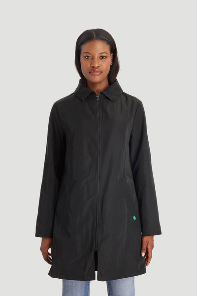  women's trench coat above knee water resistant